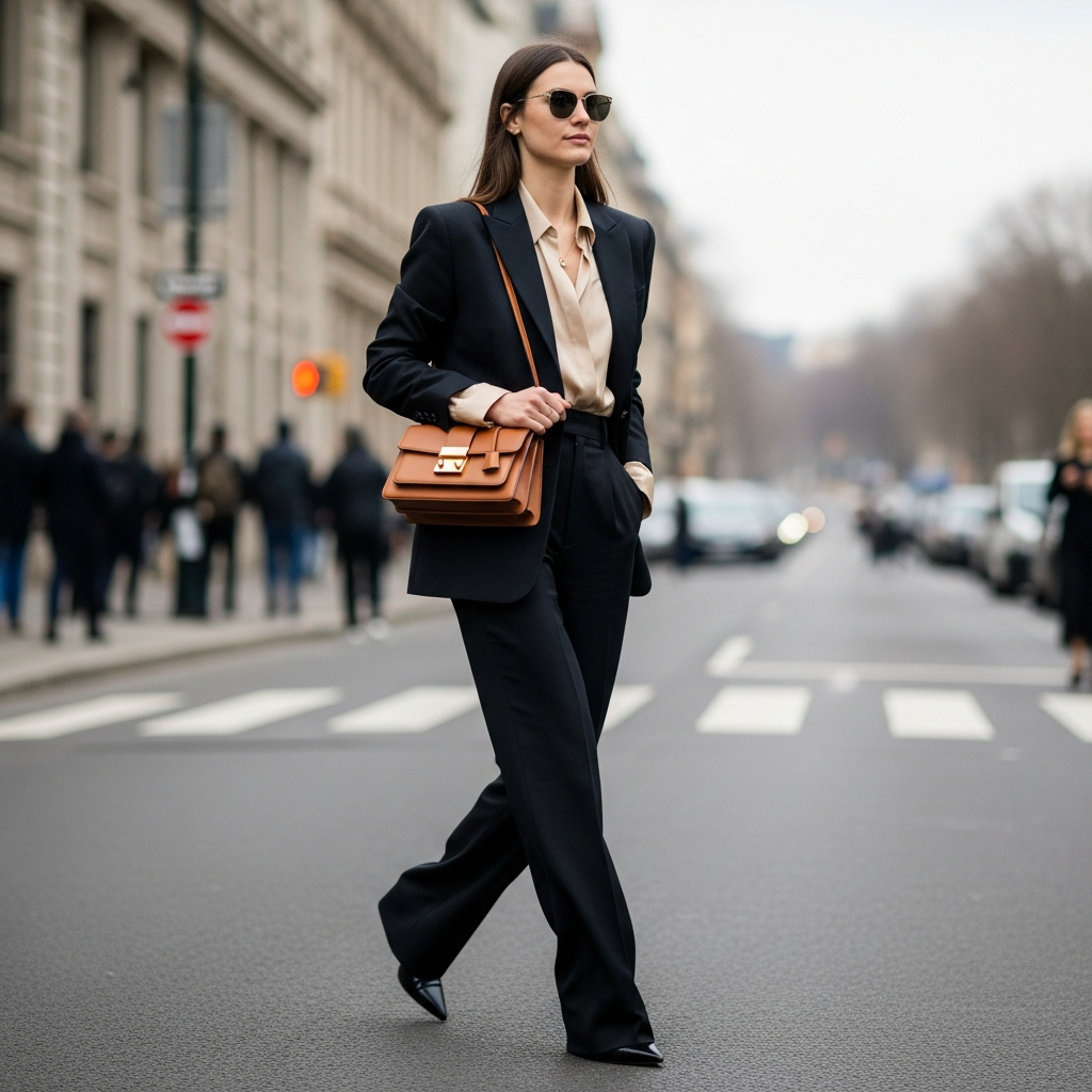 مدل فشن با کیف چرم